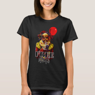 Gruseliger Halloween Clown KOSTENLOSE UMRARMUNGEN T-Shirt