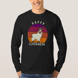 Gruseliger Halloween Clown Lama Wortspiel Glücklic T-Shirt