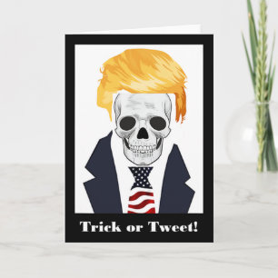 Gruseliger Halloween Donald Trump Schädel Karte