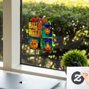 Gruseliger Halloween Fensteraufkleber