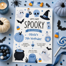 Gruseliger Halloween-Geburtstag Blau