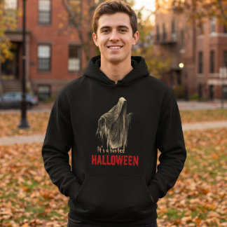 Gruseliger Halloween-Geist Herren Pullover Hoodie