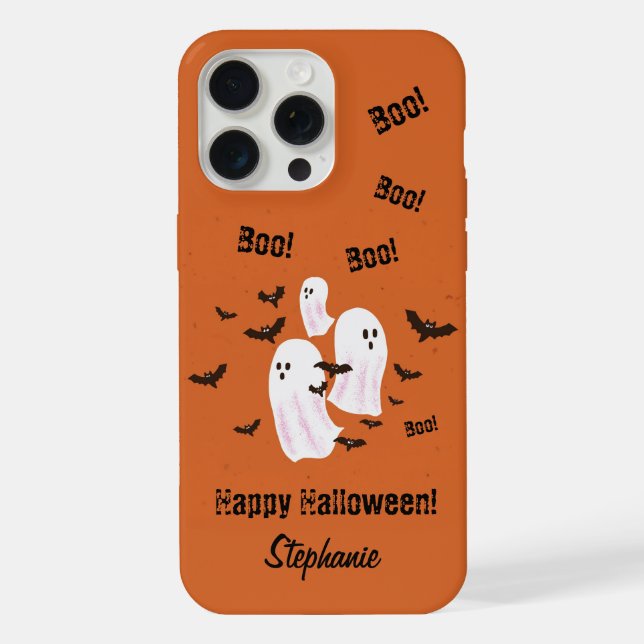 Gruseliger Halloween-Geist iPhone Hülle (Rückseite)