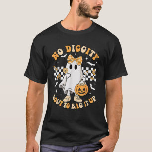 Gruseliger Halloween-Geist, No Diggity, ist bereit T-Shirt