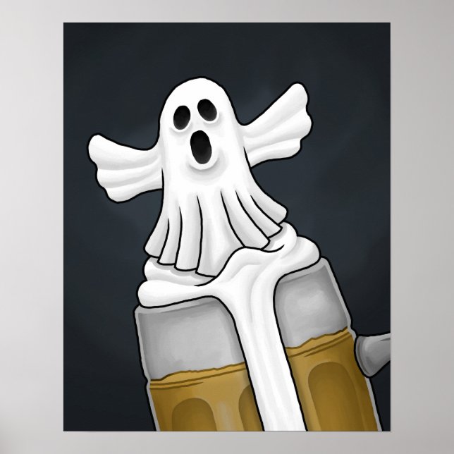 Gruseliger Halloween-Geist Poster (Vorne)