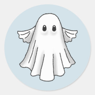 Gruseliger Halloween-Geist Runder Aufkleber