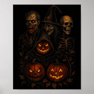 Gruseliger Halloween Gruseliger Kürbis Gruselige H Poster