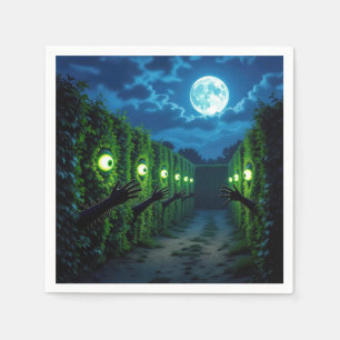 Gruseliger Halloween-Hecken-Horror Serviette