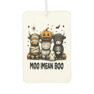 Gruseliger Halloween Highland Cow Autolufterfrischer