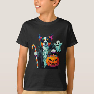 Gruseliger Halloween-Hund-Geist-Gruseliger-Süßigke T-Shirt