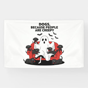 Gruseliger Halloween-Hund Gruseliger Geist 23 Banner