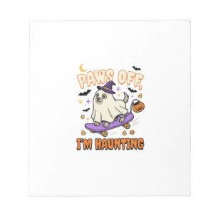 Gruseliger Halloween-Hund-Skate-Ride Notizblock