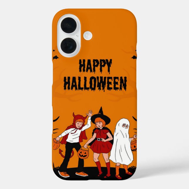 Gruseliger Halloween-iPhone-16-Case – Kürbis, Geis Case-Mate iPhone Hülle (Rückseite)