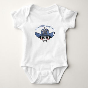 Gruseliger Halloween-Junge, Skelett-Cowboy, Wildes Baby Strampler