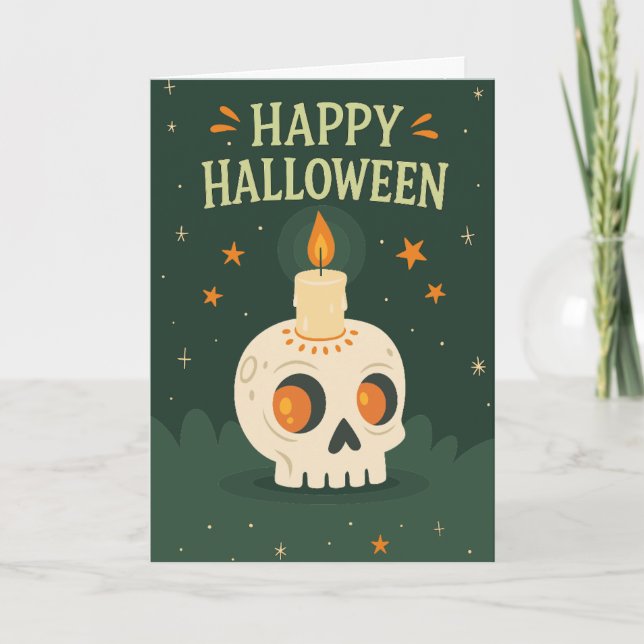 Gruseliger Halloween Karte (Vorderseite)