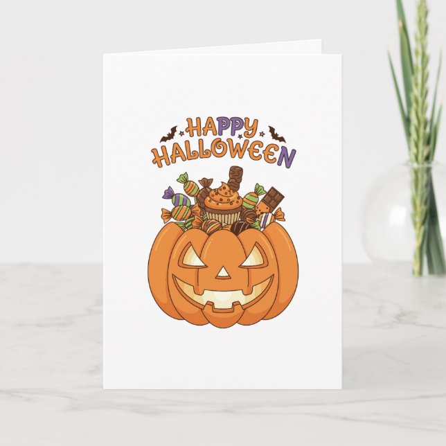 Gruseliger Halloween Karte (Vorderseite)