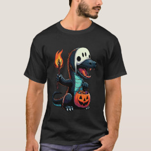Gruseliger Halloween-Komodo-Drache-Geist Gruselige T-Shirt