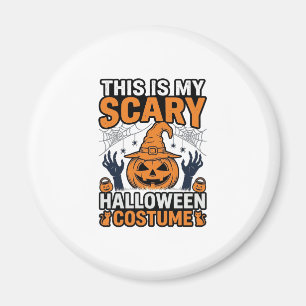 Gruseliger Halloween-Kostüm-Kürbis-Hexenhut-Shirt_ Magnet