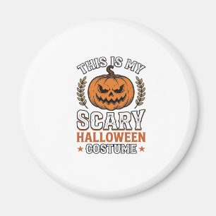 Gruseliger Halloween-Kostüm-Kürbis Vintage-Vektor- Magnet