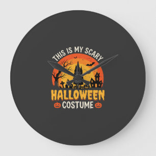 Gruseliger Halloween-Kostüm Vintage-Sonnenuntergan Große Wanduhr