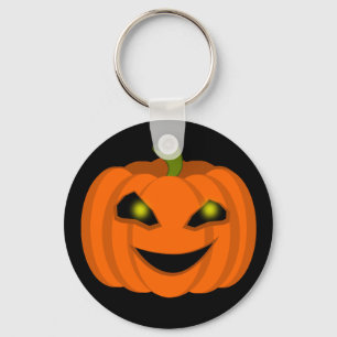Gruseliger Halloween-Kürbis Schlüsselanhänger