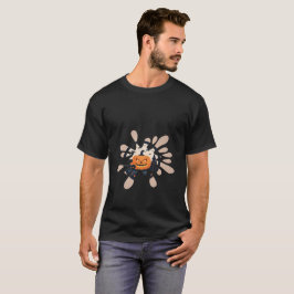 Gruseliger Halloween-Kürbis-T-Shirt mit Spritz-Eff T-Shirt
