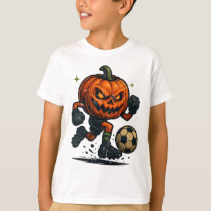 Gruseliger Halloween-Kürbis zeigt Fußball-Ski T-Shirt