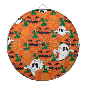 Gruseliger Halloween-Kürbisfeld-Geister Dartscheibe