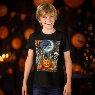 Gruseliger Halloween-Männer-Schwarz Tri-Blend Shirt