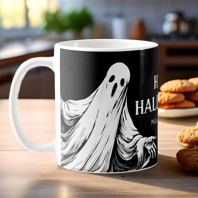 Gruseliger Halloween mit Geist Kaffeetasse (Von Creator hochgeladen)