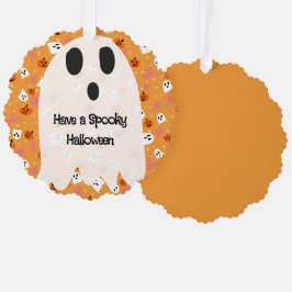 Gruseliger Halloween Ornament Karte
