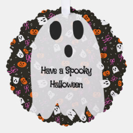 Gruseliger Halloween Ornament Karte