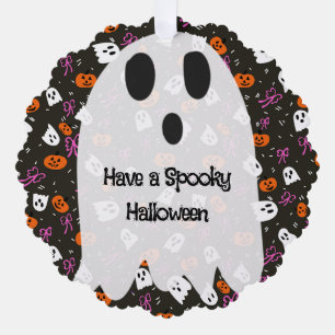 Gruseliger Halloween  Ornament Karte