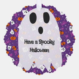 Gruseliger Halloween Ornament Karte