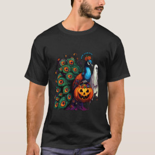 Gruseliger Halloween-Pfau-Geist Gruseliger Süßigke T-Shirt