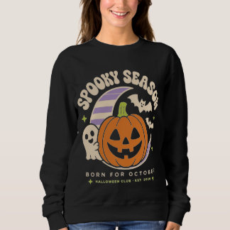 Gruseliger Halloween-Pull, geboren im Oktober Sweatshirt