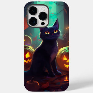 Gruseliger Halloween-Smoking-Kater mit Kürbissen Case-Mate iPhone 14 Pro Max Hülle