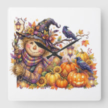 Gruseliger Halloween, spähende Vogelscheuche, Herb