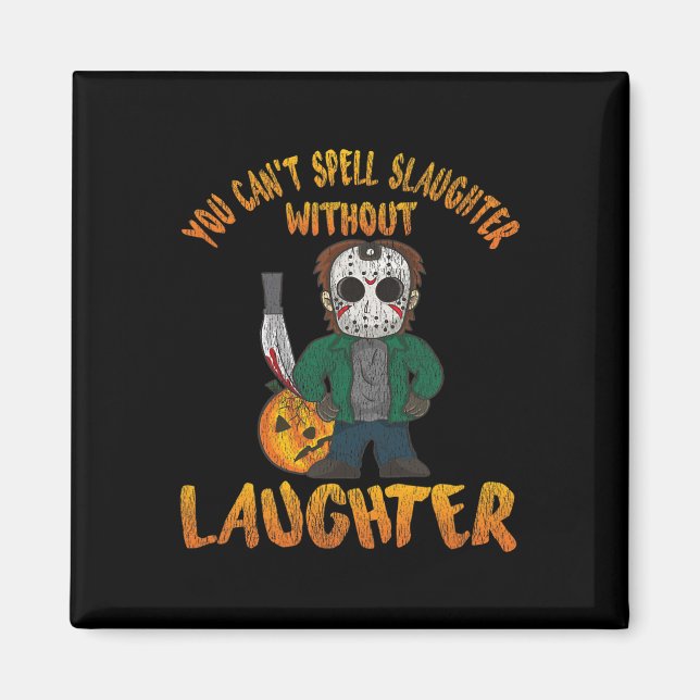 Gruseliger Halloween-Streich-oder-Belohnung lustig Magnet (Vorne)