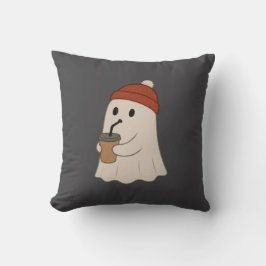 Gruseliger Halloween süßer weißer Geist roter Bean Kissen