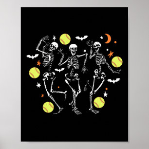 Gruseliger Halloween-Tanzskelette Softll Mom Spiel Poster