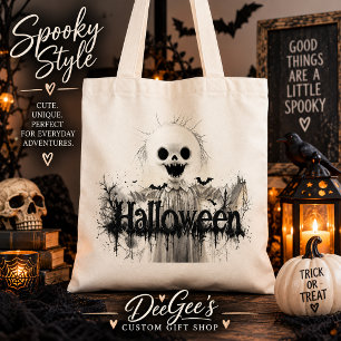 Gruseliger Halloween-Totenkopf-Geist-Totentasche Tragetasche