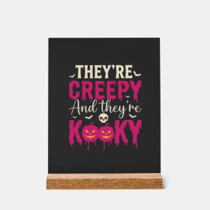 Gruseliger Halloween-Totenkopf-Kürbis-Design_1 Acrylschild