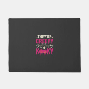 Gruseliger Halloween-Totenkopf-Kürbis-Design_1 Fußmatte