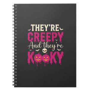 Gruseliger Halloween-Totenkopf-Kürbis-Design_1 Notizblock