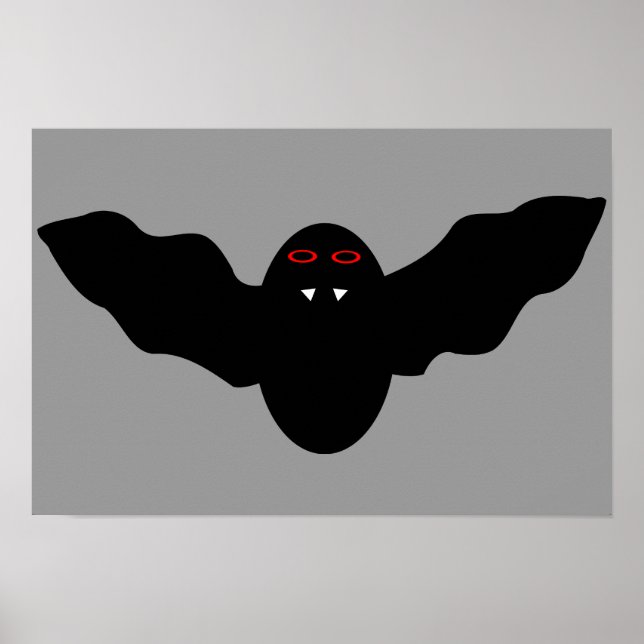 Gruseliger Halloween-Vampir-Fledermausposter Poster (Vorne)