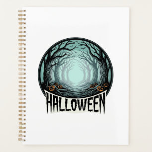 Gruseliger Halloween-Wald im Vintage-Stil_1 Planer
