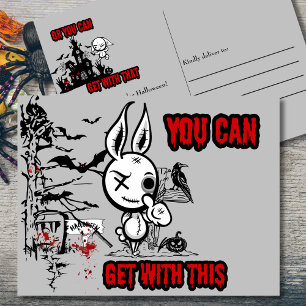 Gruseliger Hase Halloween Feiertagspostkarte
