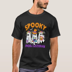 Gruseliger Hausmeister lustiger Geist Halloween T-Shirt