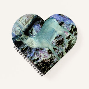 Gruseliger Hirsch HerzGothische Waldtiere Notizbuch